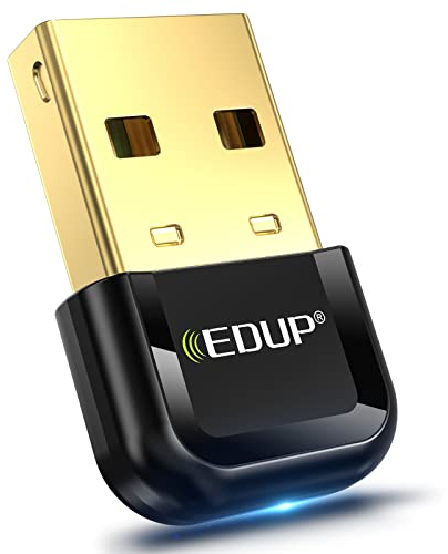EDUP USB-Bluetooth-Adapter für PC, BT 5.3 Bluetooth-Dongle-Empfänger, unterstützt Windows 11/10/8.1, Plug-and-Play für Desktop, Laptop, Maus, Tastatur, Drucker, Headsets, Lautsprecher, PS4/XBOX-Contr