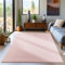 Carpetsale24 Tappeto per Soggiorno 80x250 cm Rosa Lavabile e Antiscivolo, Design Moderno - Tappeto Extra Morbido e Fluffy per Corridoio, Cucina, Camera da Letto e Cameretta