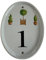 HNP Ceramic Topiary house number - weather proof - easy to fit, white