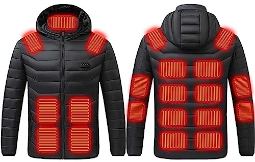 Battnot Heizjacke für Herren und Damen - Wärmende Elektrische Jacke mit USB und 3 Einstellbaren Temperaturen - Winterjacke für Skifahren und Outdoor-Aktivitäten