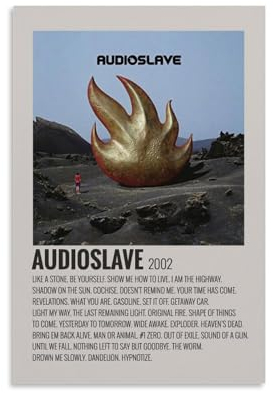 EVMILA Audioslave-Poster, dekoratives Gemälde, Leinwand, Wandposter und Kunstdruck, modernes Familienschlafzimmer-Dekor-Poster, 20 x 30 cm