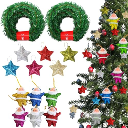 TYXHXTF 2 PCS 5,5m Weihnachtsgirlande Tannengirlande, Girlande Weihnachten Künstliche, Weihnachtsdeko für Innen und Außen Weihnachtsdekoration