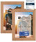 CABBEL Doppelpack (2er Set) Bilderrahmen 10x15 cm, Eiche, stabiles MDF-Holz Rahmen, bruchsicherem Plexi-Glas, zum Aufhängen & Aufstellen, ideal für Fotos/Bilder/Collage