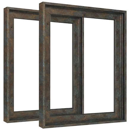 FOLKOR 2,3 cm tiefer Vintage-Rahmen für 27,9 x 35,6 cm große Leinwandbilder, komplett schwebender Rahmen mit 2,3 cm Tiefe für Künstler, Designer, Landschaft, Porträt, Bauernhaus, Zuhause, Büro,
