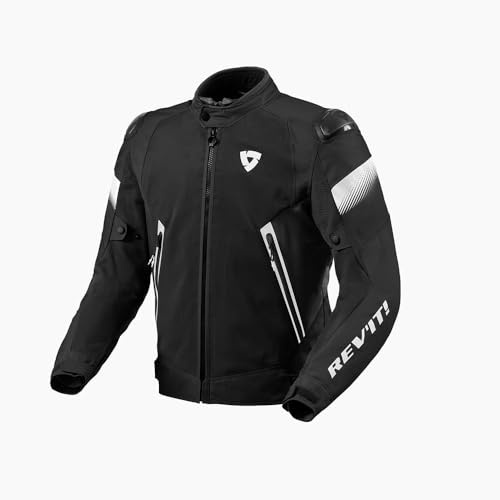 Revit Control Air H2O wasserdichte Motorrad Textiljacke, schwarz/weiß, XL