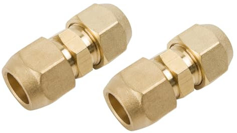 Raccord double 1/2 pour tuyaux en cuivre, 12,7 mm, accessoires de climatisation, raccord de tuyau en laiton pour sanitaire, chauffage central, alimentation en eau chaude et froide et accessoires de