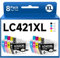 WYFYINK LC421 XL Patronen Kompatibel mit Brother LC421 LC421XL LC 421 XL Druckerpatronen Kompatibel für Brother DCP-J1050DW MFC-J1010DW DCP-J1140DW (8er-Pack)