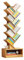 JARAGAR Bookcase, 12 Tier Retro Floor Standing Book Shelf with Cabinet, Simple Tree-Shaped Creative Tall Wood Book Shelves Storage for Office Home Organize