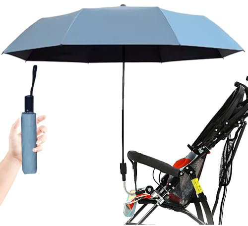 Nakazawa 38.5In Sonnenschirm Kinderwagen,Universeller Kinderwagen Sonnenschirm Regenschirm, Faltbarer Sonnenschirm Kinderwagen, Bequem Und Bequem(blau)