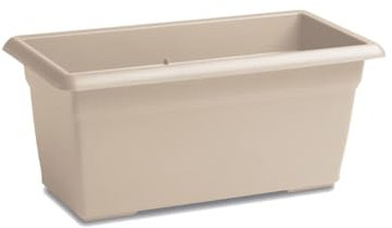Stefanplast Mediterraneo Fioriera Rettangolare 60 Cm Colore Bianco Travertino