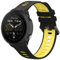 kwmobile Pulsera compatible con Garmin Forerunner 965/955 / 945/745 correa - 1x Correas de silicona flexible - Tamaño ajustable - negro/amarillo