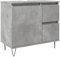 vidaXL Meuble pour lavabo béton 65x33x60 cm Bois d'ingénierie, Meuble de lavabo de Salle de Bain, Meuble sous lavabo de Salle de Bain, Meuble sous-Vasque de Salle de Bain