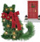 Weihnachts-Katzenkranz für Tür, Weihnachts-Türkranz, künstlicher Weihnachtskranz, dekorative Girlande für Innen- und Außenbereich, für Wände, Kamine, Partys, Hochzeitsszenen