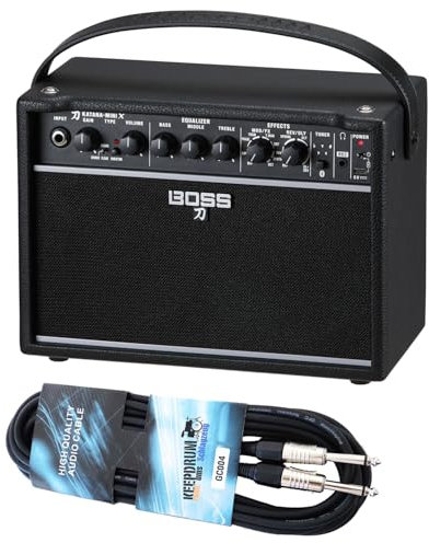 Boss Katana Mini X Guitar Amplifier with Keepdrum Cable