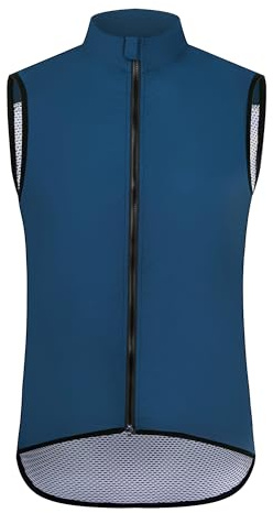 Coconut Ropamo Men's Cycling Vest Windproof Waterproof Cycling Gilet Sleeveless Bicycle Gilet Bike Vest Tops Ultralight (Blue, Large)