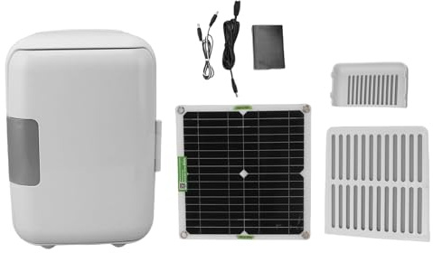 DIDILLX Réfrigérateur solaire portable compact avec panneau solaire monocristallin pour le camping