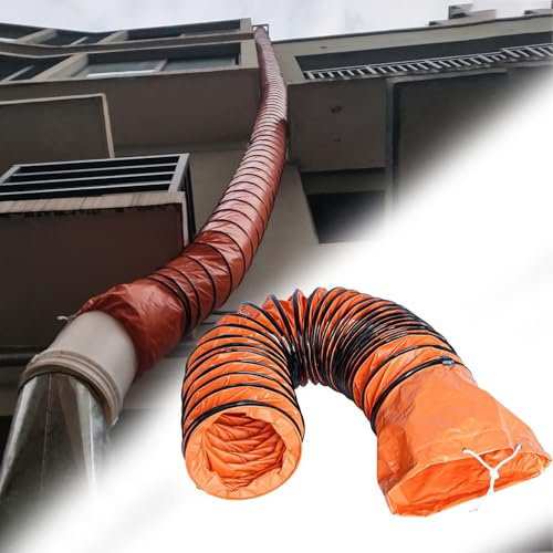 Tuyau de Ventilation Tuyau D'extraction D'air Portable, Ventilateur Industriel Robuste, Tuyau D'évacuation Pour Hotte De Climatiseur Avec Corde Réglable/anneau En D, 200 À 965 Mm(32 in x 33 ft/813 mm