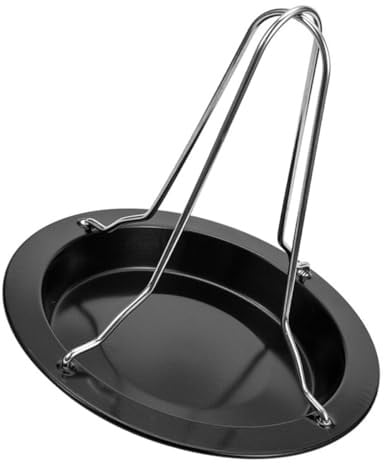 CONGARTENO Edelstahl Grillrost für Truthahn und Hähnchen mit Stabilem Rahmen zur Gleichmäßigen Unterstützung für Barbecue und Outdoor Camping in Schwarz