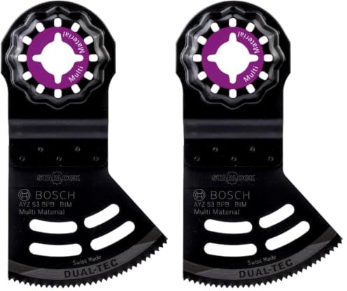 Bosch Professional 1x Sägeblatt AYZ 53 BPB Dual-Tec (für Holz & abrasive Materialien, Breite 53 mm, Zubehör Multifunktionswerkzeug) (Packung mit 2)