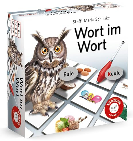 Piatnik 674693 - Wort im Wort - das ganz besondere Spiel mit dem gewissen Pfiff für alle Memofans!, Rot