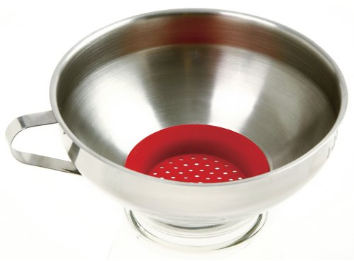 Norpro Acier Inoxydable Large Bouche Entonnoir avec Filtre en Silicone