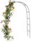 Relaxdays Torbogen Rankhilfe für Kletterpflanzen und Rosen 240 cm, Rosenbogen aus Metall witterungsbeständig, grün, 240 x 140 x 38 cm