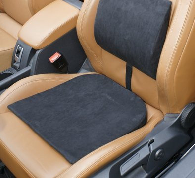 Multiflex Autokeilkissen m. RV. 38x38x5/ 1cm, schwarz(Kempert), Keilkissen