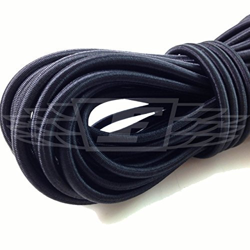4mm x 2 METERS, BLACK STRONG ELASTIC BUNGEE ROPE SHOCK CORD TIE DOWN FREE POST