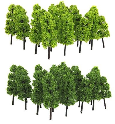 Froomer Pagoda Trees Model Railway Landscape 1: 200 20pcs Dark and Light Green