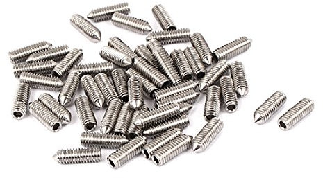 sourcing map Vis Pointeau Conique pour Poignée de Porte Vis Sans Tête Hexagonale M4 x 12mm Acier inox 304 50pcs