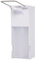 Blanc HYGIENIC Desinfektionsspender FIX – Armhebel-Spender mit Edelstahl-Bedienhebel, Euro Spender inkl. Leere 1 Liter Flasche zum Selbstbefüllen, Spender mit langem Bedienhebel, Weiß