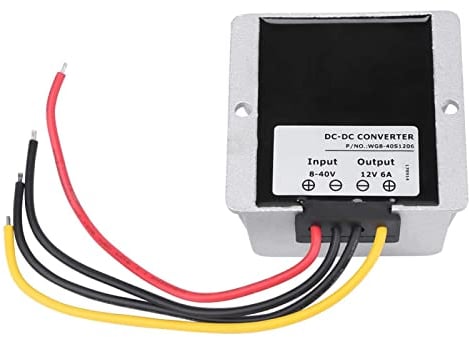 Regolatore di Tensione 12V DC, Stabilizzatore di Tensione DC-DC 6A 72W, Modulo di Regolazione del Voltaggio Automatico da DC 8V ~ 40V a 12V Trasformatore Alimentazione Modulo Boost
