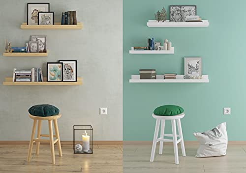 Runder Holz-Hocker als Beistelltisch oder Blumenhocker Schemel aus massiver Kiefer 90.71-42, Holzart/Holzfarbe:Kiefer