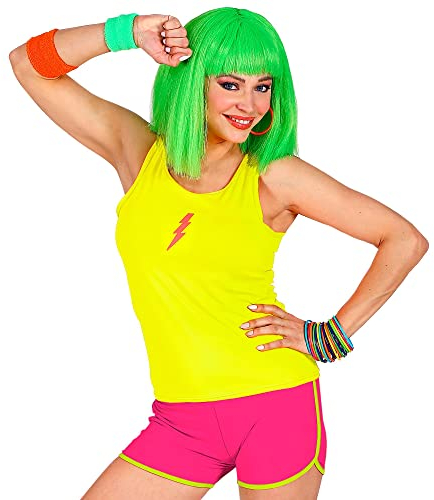 W WIDMANN MILANO Party Fashion - Shorty, couleurs fluo, short, pour soirées à thème années 80