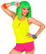 W WIDMANN MILANO Party Fashion - Shorty, couleurs fluo, short, pour soirées à thème années 80