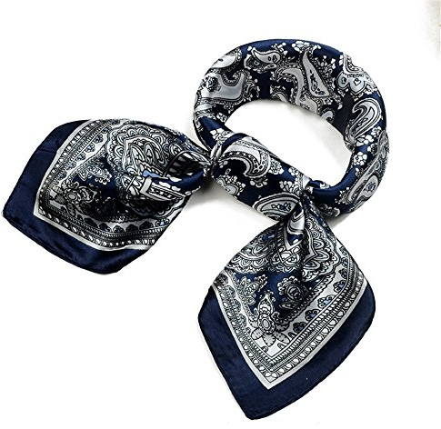 UK_Stone Herren Paisley Muster Bandana Halstuch 100% Seide Krawatte Anzug Taschenhandtuch Multifunktionstuch 50 * 50cm