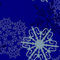 linoows 20 Servietten Weihnachten, Variation silberner Schneekristallen auf Blau 33x33
