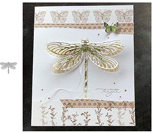 YunTrip Stanzformen für Kartenherstellung, Libellen-Metall-Stanzformen für DIY Scrapbooking Album Prägung Foto Handwerk Papier Karten dekorative Handwerk