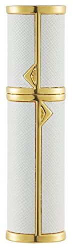 BRARIOS Perfume Atomiser Refillable,Travel Size Portable Atomiser Spray,Mini Empty Perfume Bottle,Leak Proof Cologne Dispenser for Women and Men,5ml (White(GD))