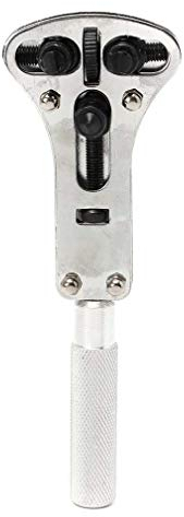 MEETOZ Watch Repair Tool Kit, 3 Point Wrench Screw Case Remover Tool, Adjustable Watch Back Case Opener, Battery Replacement and Movement Holder, Heavy Duty Stainless Steel