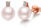 Perlenohrringe Rosegold Ohrringe Damen Perlen Ohrringe Silber Perlenstecker Perlen Ohrstecker