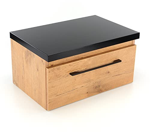 paplinskimoebel Badeschrank Merida B60,5/59,8 x T40/39 x H31,6 cm, mit Schublade, für Wandmontage, auch als Unterschrank für Aufsatzwaschbecken geeignet