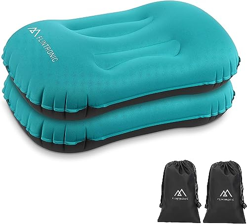 flintronic Aufblasbare Camping Kissen, TPU Ultraleicht Aufblasbares Kissen für Strand, Wasserfest Komprimierbar Bequem Aufblasbar Kopfkissen Strandkissen für Outdoor