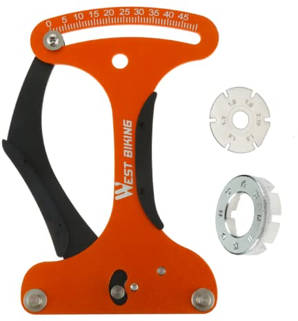 SURIEEN Medidor de tensión de radios de bicicleta, medidor de tensión de radios de bicicleta, herramienta de rueda de bicicleta de aleación de aluminio para MTB, bicicleta de montaña, corrección