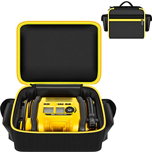 Air Compressor Bag Case Compatible with DEWALT 20V MAX Tire Inflator DCC020IB, Cordless Tools Storage Holder Organizer with Pocket for Battery Pack and Charging Kit (Box Only)