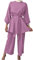 Gebetskleidung für Frauen Abaya Muslim Damen Muslimische Islamische Langarm Top + Lang Hose 2 Teiler Kaftan Khimar Namaz Elbisesi Ramadan Burka Ganzkörper Outfit Lila XXL