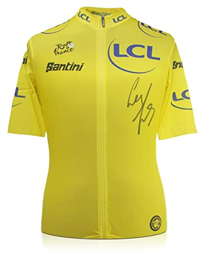 Exclusive Memorabilia Geraint Thomas Signed Tour De France 2022 Yellow Jersey