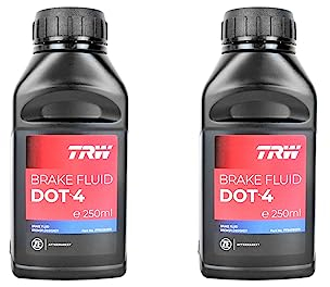 2x BISOMO Bremsflüssigkeit Original TRW DOT4, Brake Fluid, je 250ml insgesamt 500ml für Roller, Moped und Motorrad mit Scheibenbremse