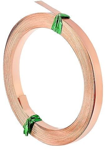 BENECREAT Alambre de Cobre Plano de 6m, 5mm de Ancho, para Joyería y Manualidades, Bronce Pulido