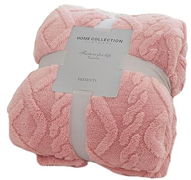 HUIEYE Kuscheldecke Flauschig,Babydecke, Flanell Kleinkind Warme PlüSch Super Weich und Bequeme Kinderwagen Decke Flanelldecke Als Sofadecke Wohndecke BüRodecke Oder Tagesdecke 70 * 100cm, (Rosa)